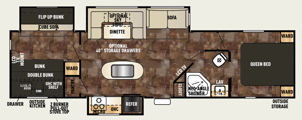Forest River Cherokee 304BH floor plan