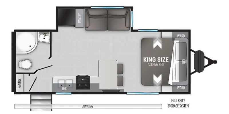 Cruiser RV Radiance R-21RB floor plan