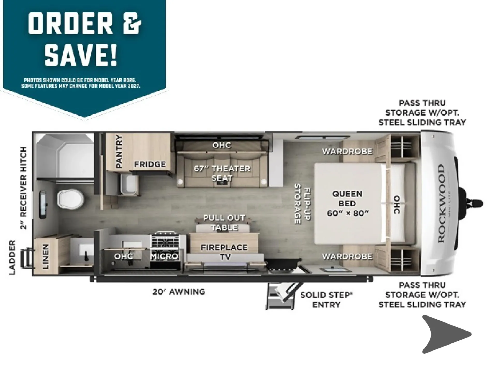 2027 Forest River Rockwood Mini Lite 2524FBT
