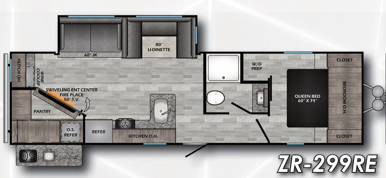 CrossRoads Zinger 299RE floor plan