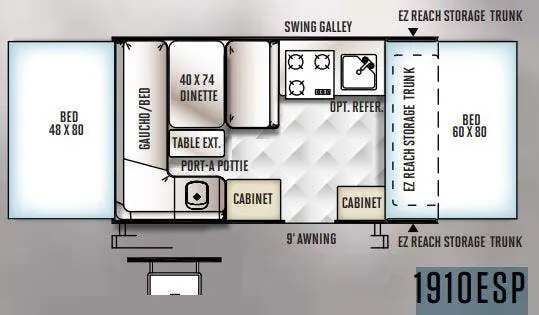 Forest River Rockwood Extreme Sports Package 1910ESP floor plan