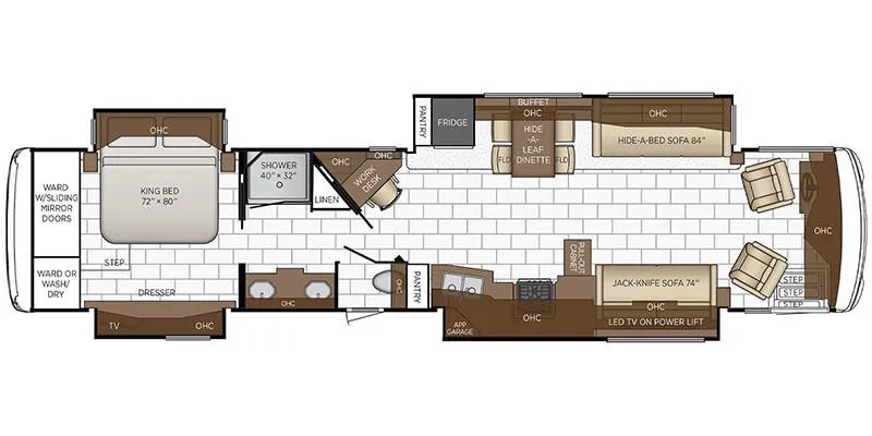 Newmar Ventana 4334 floor plan