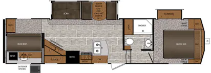 Prime Time Crusader Lite 29BH floor plan