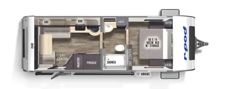 2023 Forest River R-Pod RP-201 - Floor plan