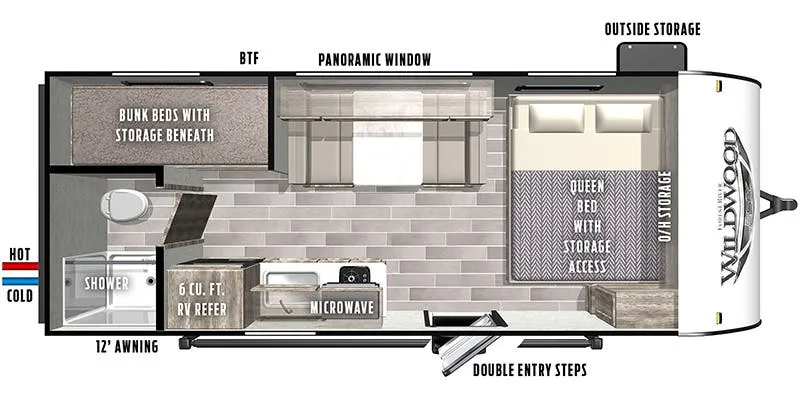 2021 Forest River Wildwood FSX 177BH - Floor plan