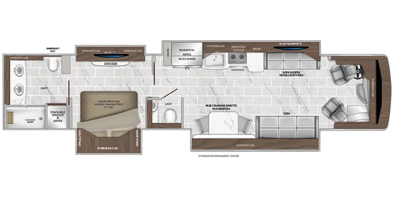 2023 American Coach American Dream 42V - Floor plan