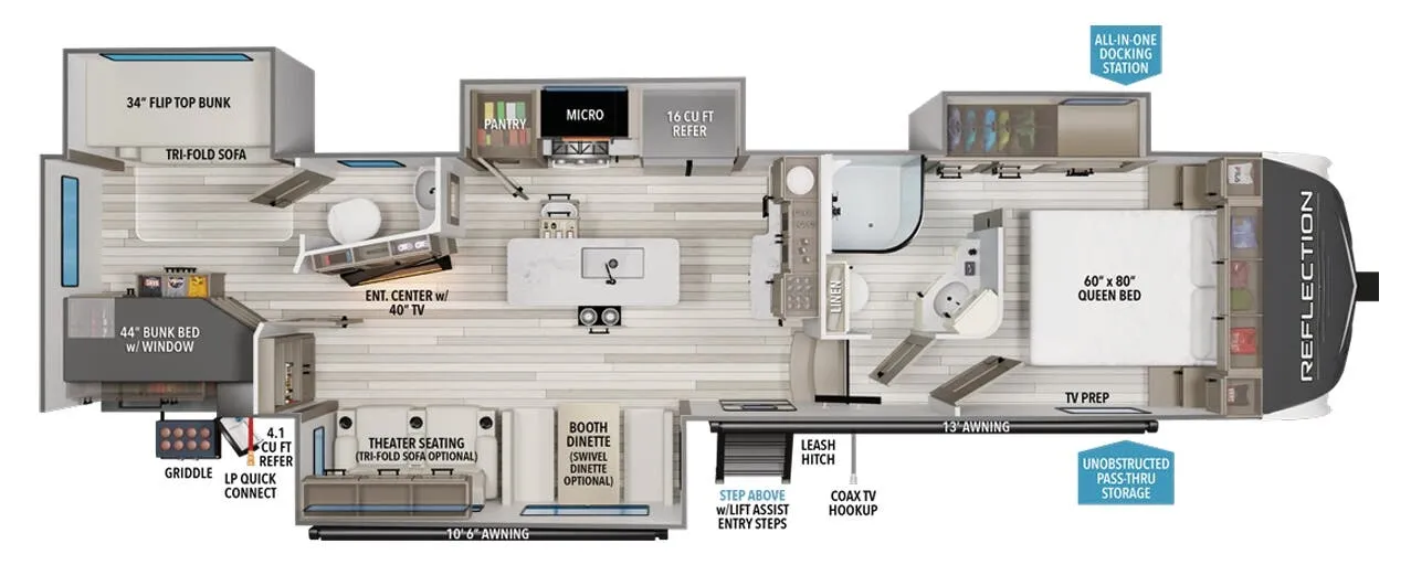 Grand Design Reflection 311BHS floor plan