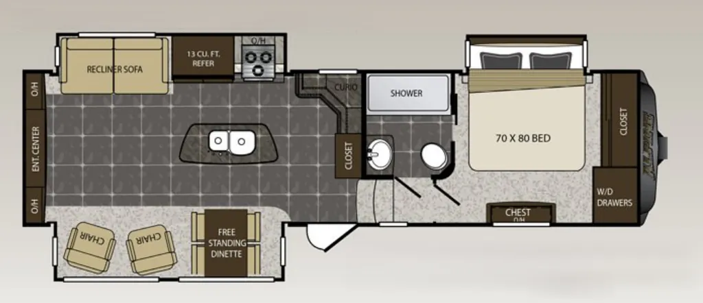 2015 Keystone Alpine 3010RE floor plan