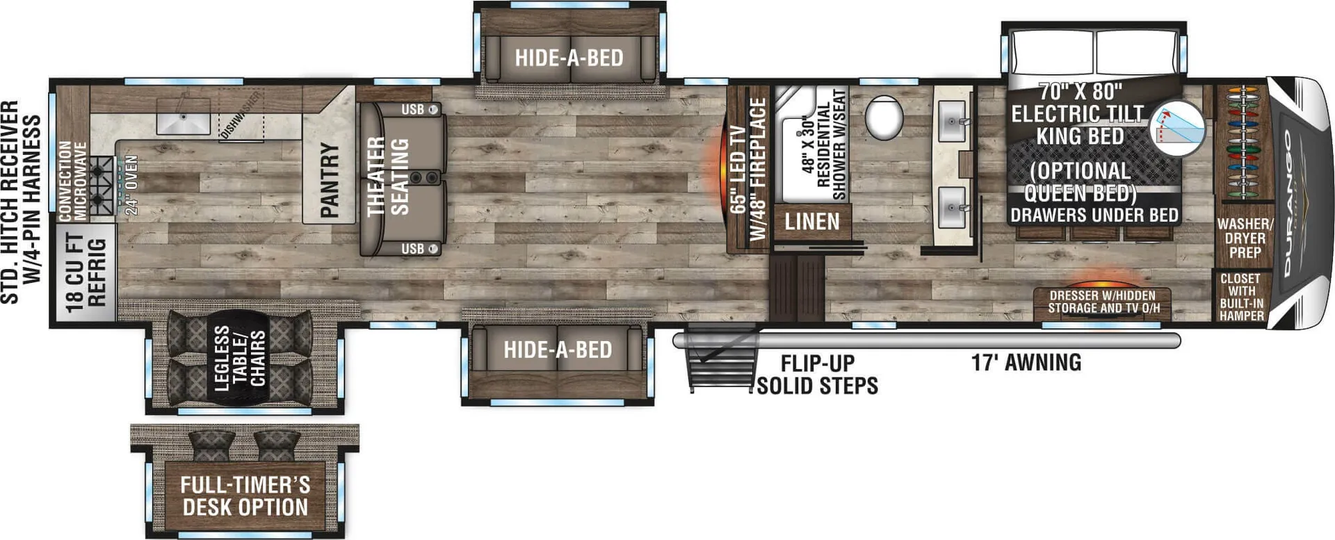 K-Z Durango Gold G391RKF floor plan
