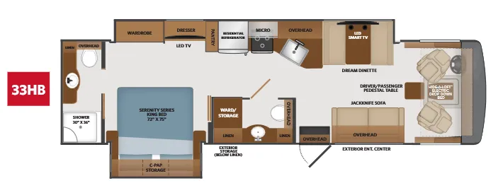 Fleetwood Fortis 33HB floor plan