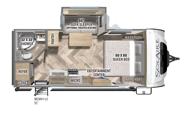 Palomino Solaire 208SS floor plan