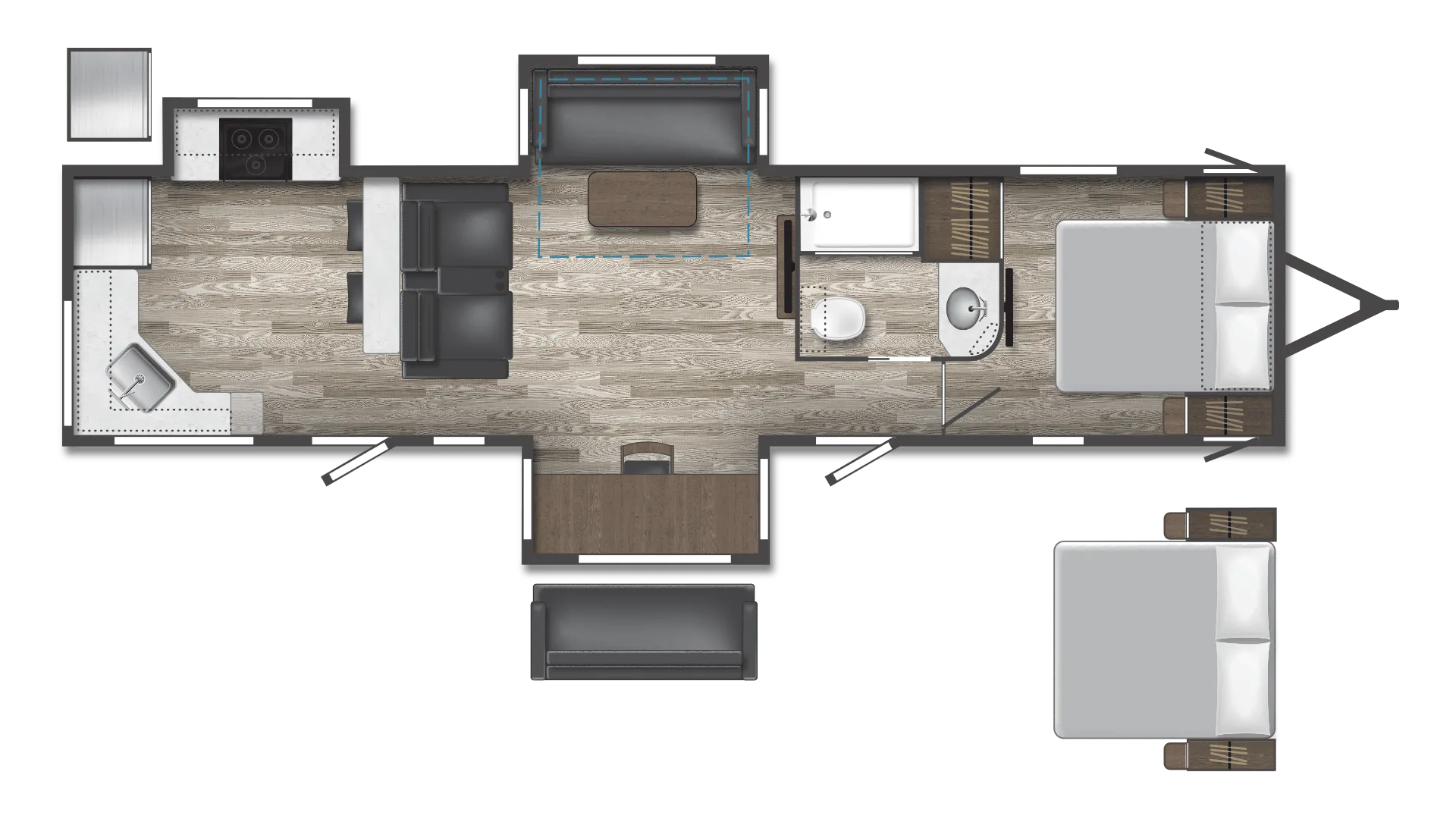 2024 Winnebago Voyage 3438RK - Floor plan