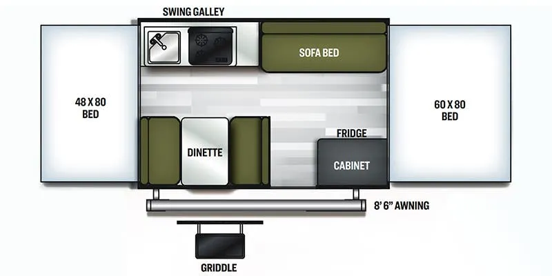 Forest River Rockwood Extreme Sports Package ESPÂ 1970 floor plan