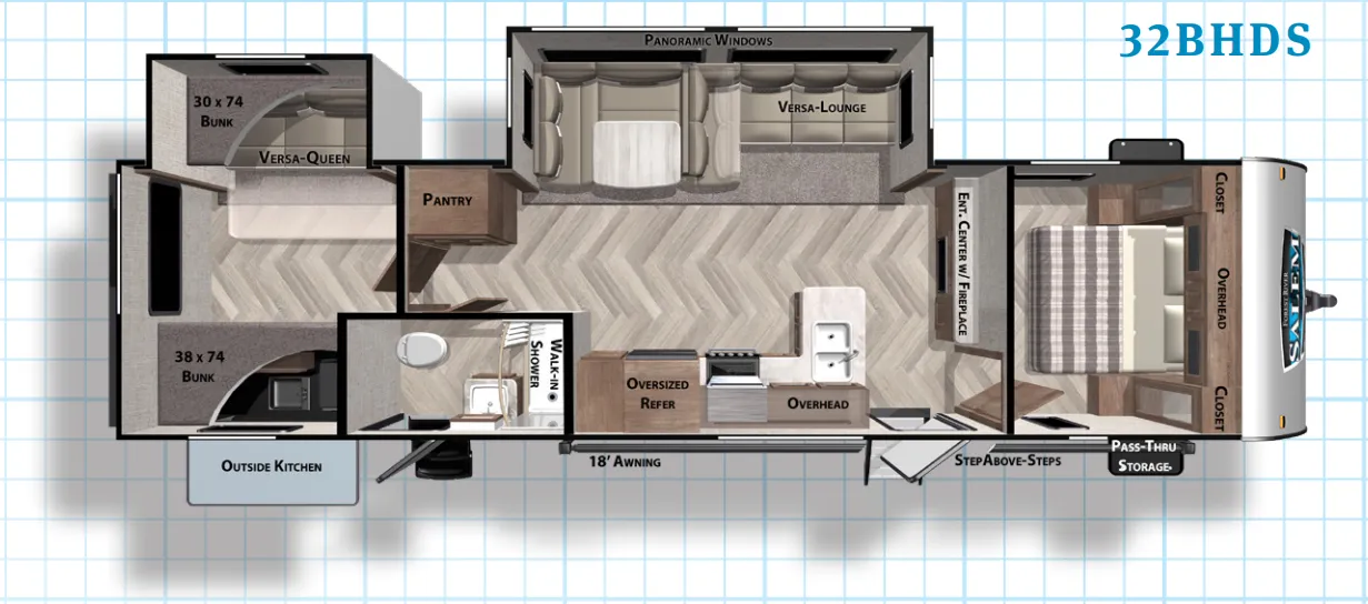 Forest River Salem 32BHDS floor plan