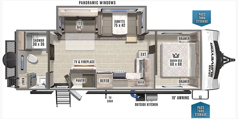 2020 Forest River Grand Surveyor 267RBSS - Floor plan