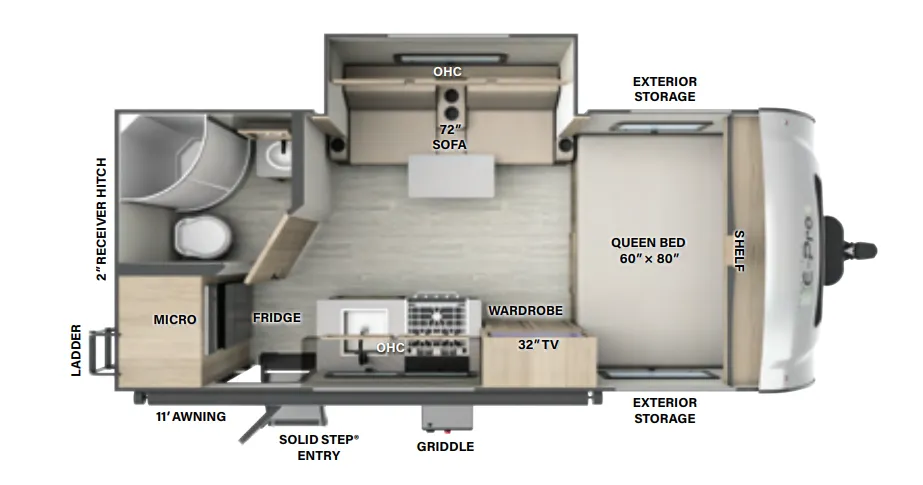 Forest River Flagstaff E-Pro E19FBS floor plan