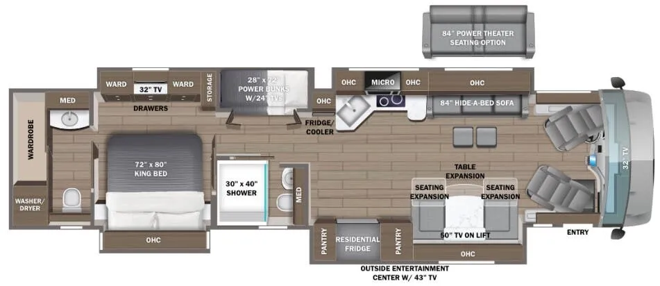 Entegra Coach Aspire 44R floor plan