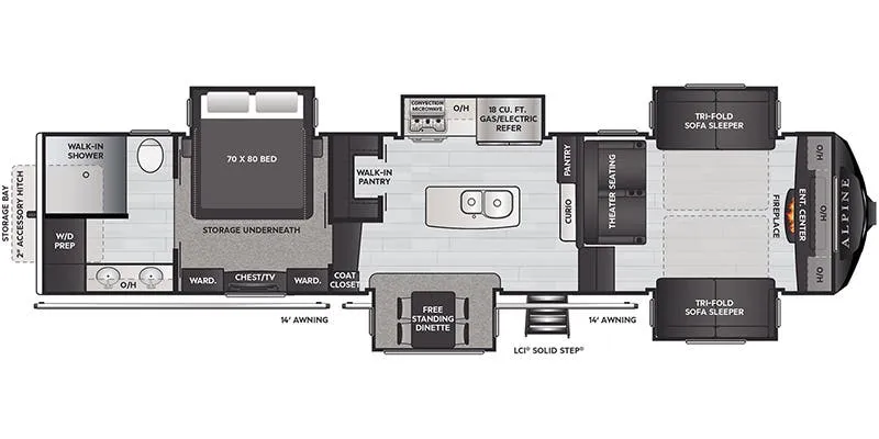 2022 Keystone Alpine 3712KB - Floor plan