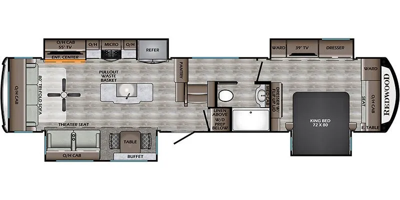 CrossRoads Redwood RW3911RL floor plan