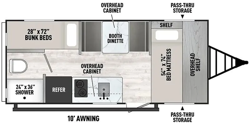 2026 Coachmen Clipper 3K Series 17CBH floor plan