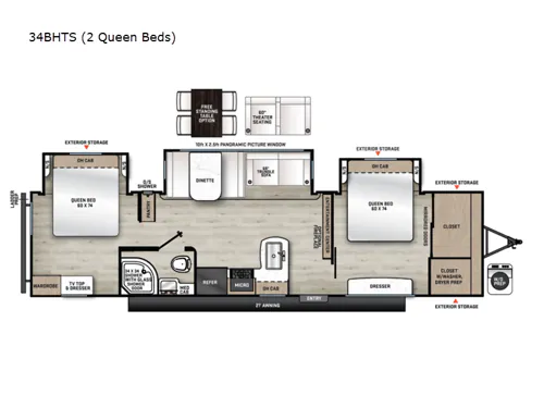 2026 Forest River Aurora 34BHTS 2 QUEEN BEDS, Photos photo 2