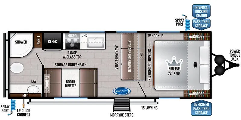 2021 East to West Silver Lake 25KRB - Floor plan