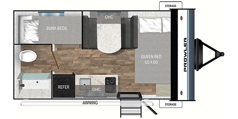 Heartland Prowler Lynx 17BHX floor plan