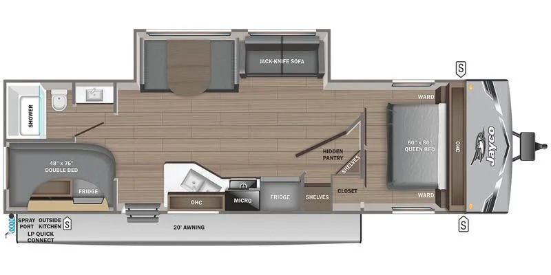 2026 Jayco Jay Flight Slx 263BHS floor plan