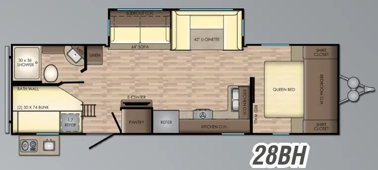 CrossRoads Volante 28BH floor plan