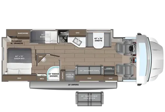 2027 Entegra Coach Esteem XL 33F - Floor plan