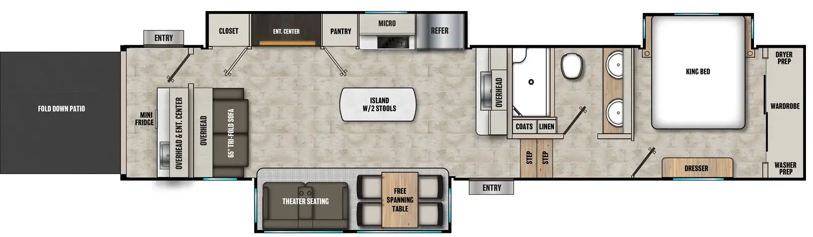 2025 Coachmen Chaparral 389DEK - Floor plan