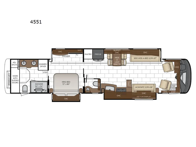 2026 Newmar London Aire 4551 - Floor plan