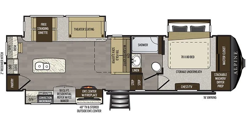 Keystone Alpine 3321MK floor plan