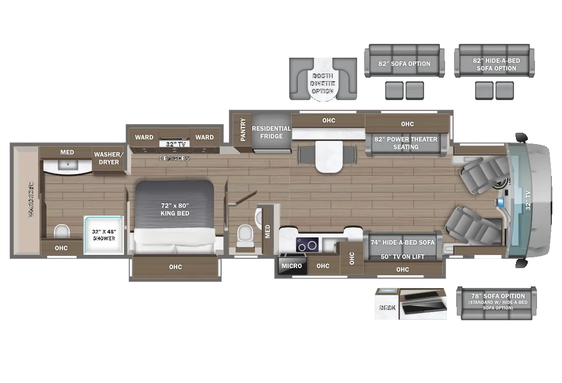Entegra Coach Cornerstone 45W floor plan