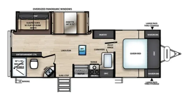 Forest River Vibe 24BH floor plan