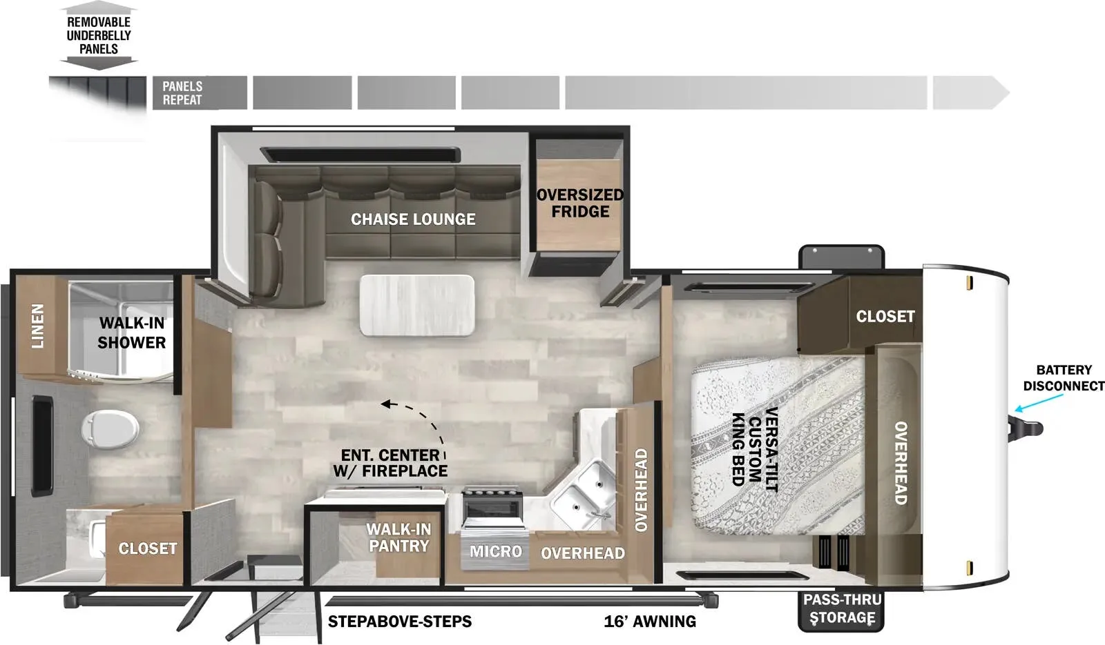 Forest River Wildwood 22RBS floor plan