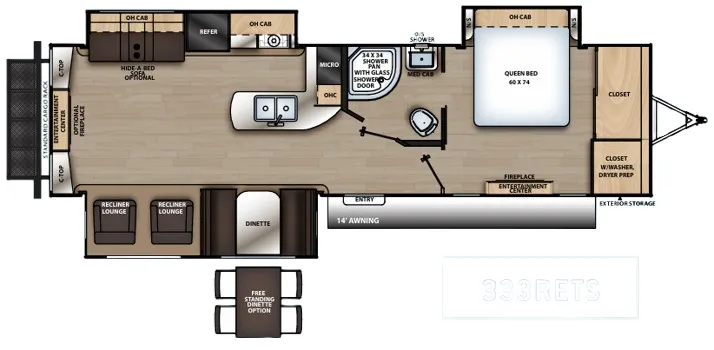Coachmen Catalina Legacy Edition 333RETS floor plan