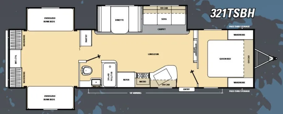 Coachmen Catalina SBX 321TSBH floor plan