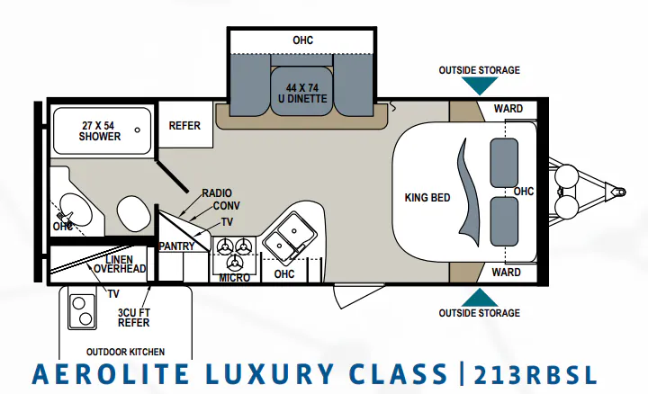 Dutchmen Aerolite Luxury 213RBSL floor plan