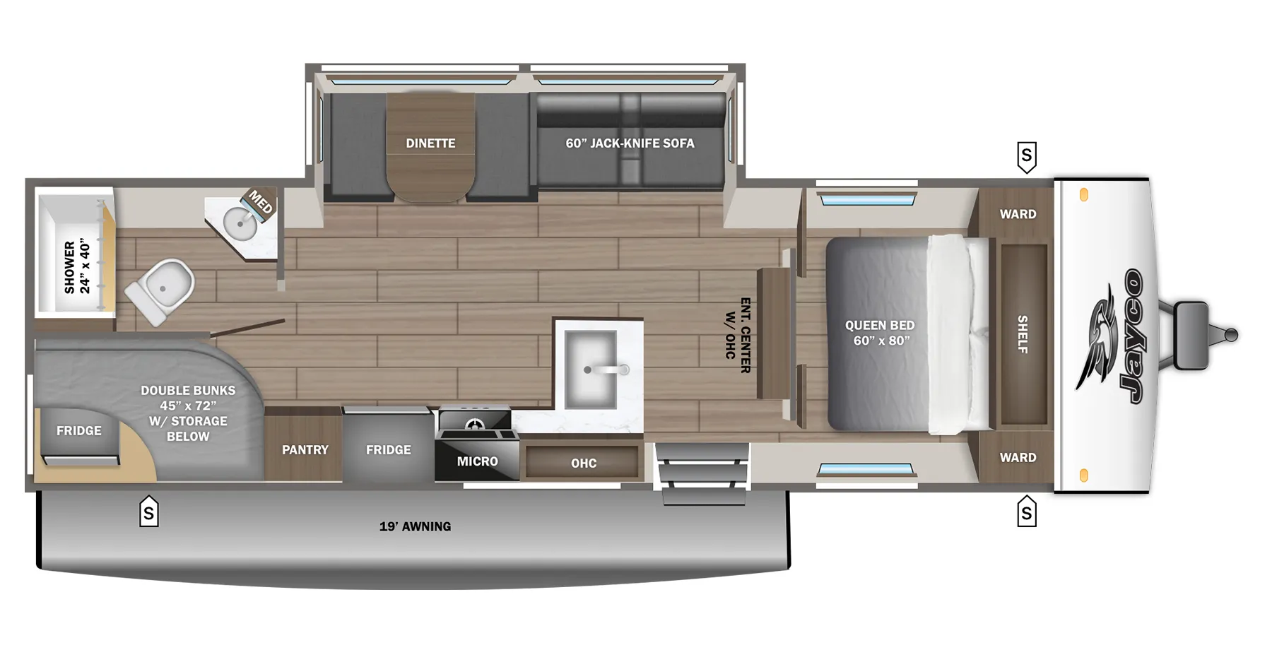 Jayco Jay Feather SL 26BHSL floor plan
