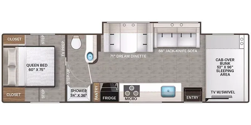 2025 Thor Motor Coach Four Winds 31MV floor plan