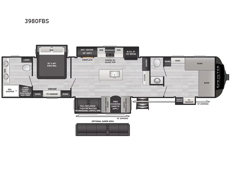 2025 Keystone Sprinter 3980FBS - Photo 3