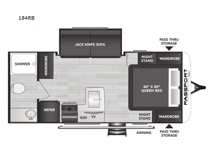 2025 Keystone Passport Classic 184RBWE - Floor plan