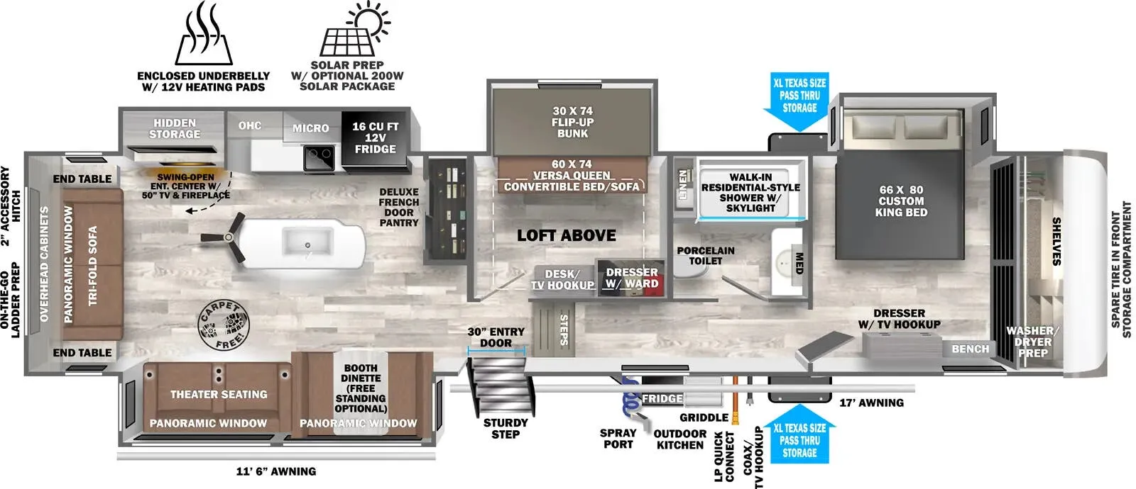 2026 Forest River Salem Hemisphere 369BL - Floor plan