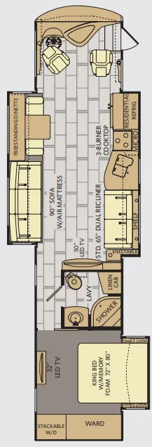 Fleetwood Discovery 40X floor plan