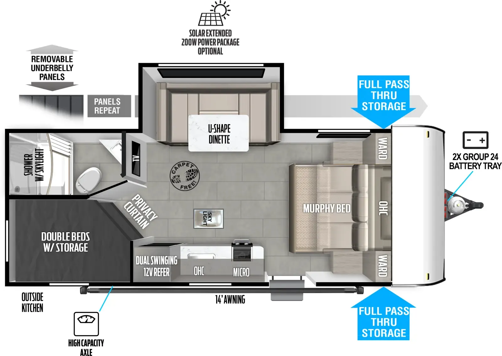 2026 Forest River Salem FSX 178BHSK - Floor plan