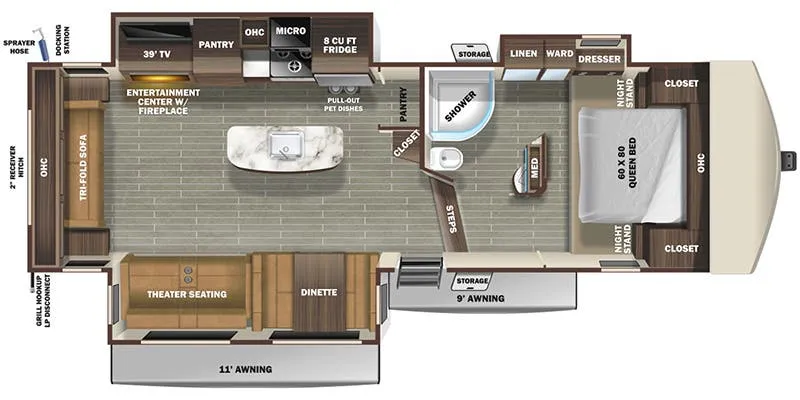 2019 Starcraft Telluride 292RLS - Floor plan