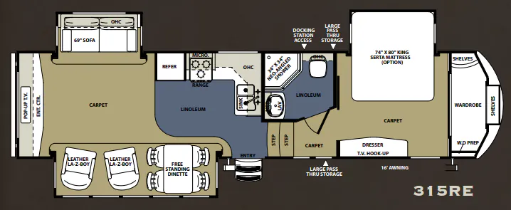 Forest River Sandpiper 315RE floor plan