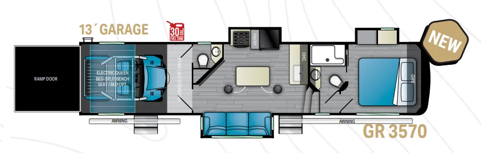 Heartland Gravity 3570 floor plan