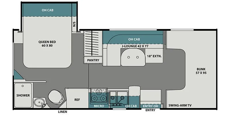 2025 Coachmen Leprechaun 210RS - Floor plan